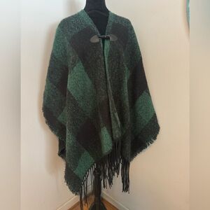 Maurices Plaid Cape Shawl
